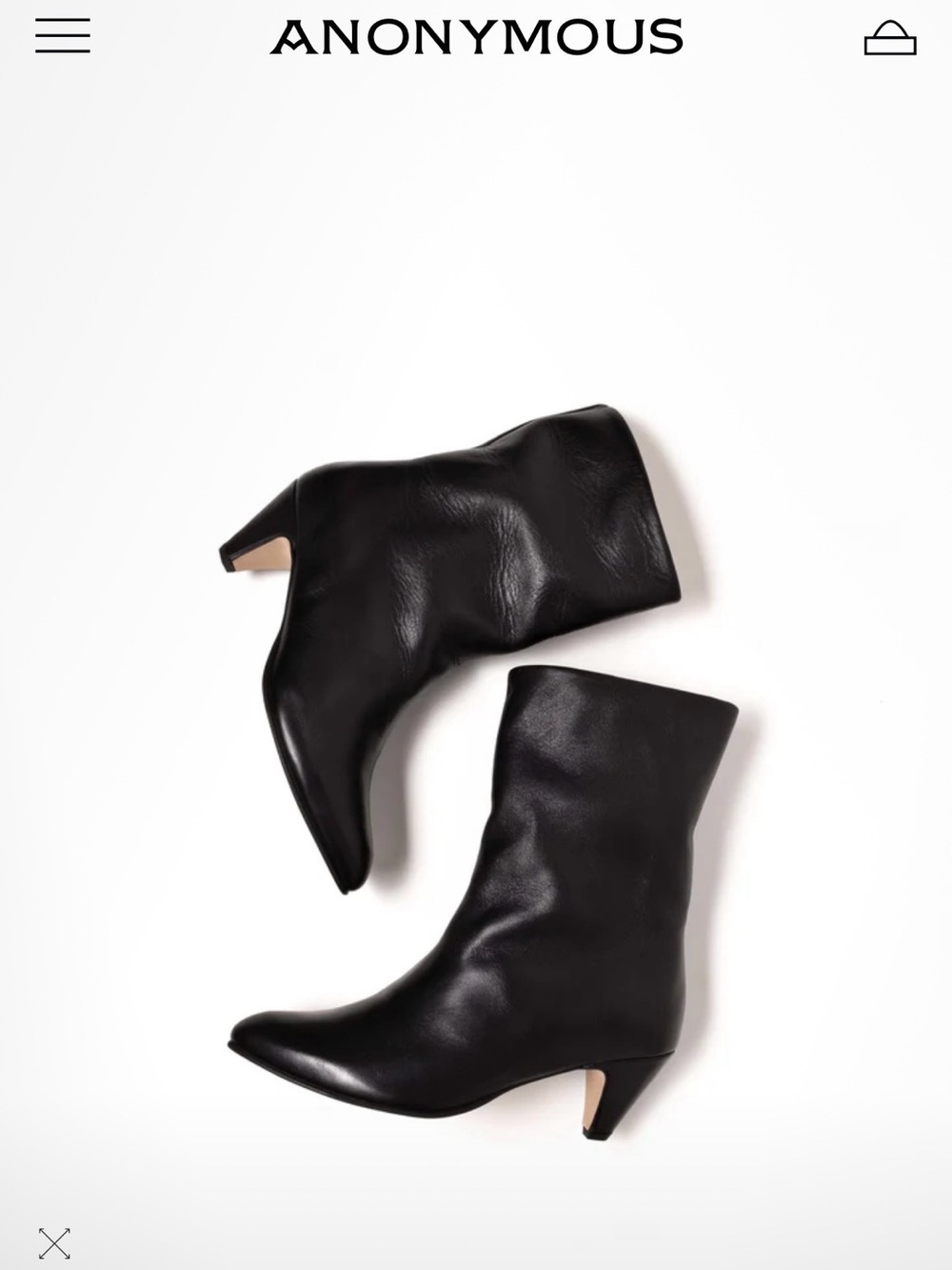 Black Leather Ankle Booties with Low Kitten Heel